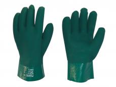 LUVA PVC COM FORRO PALMA ÁSPERA 25CM - Código LPVC001