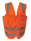 COLETE REFLETIVO EM TECIDO 01 BOLSO SUPERSAFETY - Código CR001
